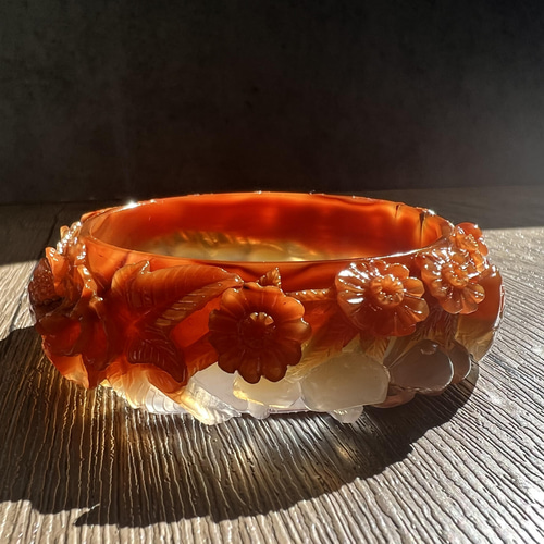 信頼への信頼 バングル 幅広 和柄アクセサリー （楽天市場】エス 鳥と花彫刻 アクセサリー