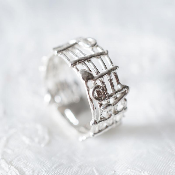 silver  音符のリング 7枚目の画像