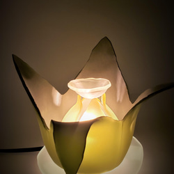 ガラスの灯り　アロマランプ　オリーブ 3枚目の画像