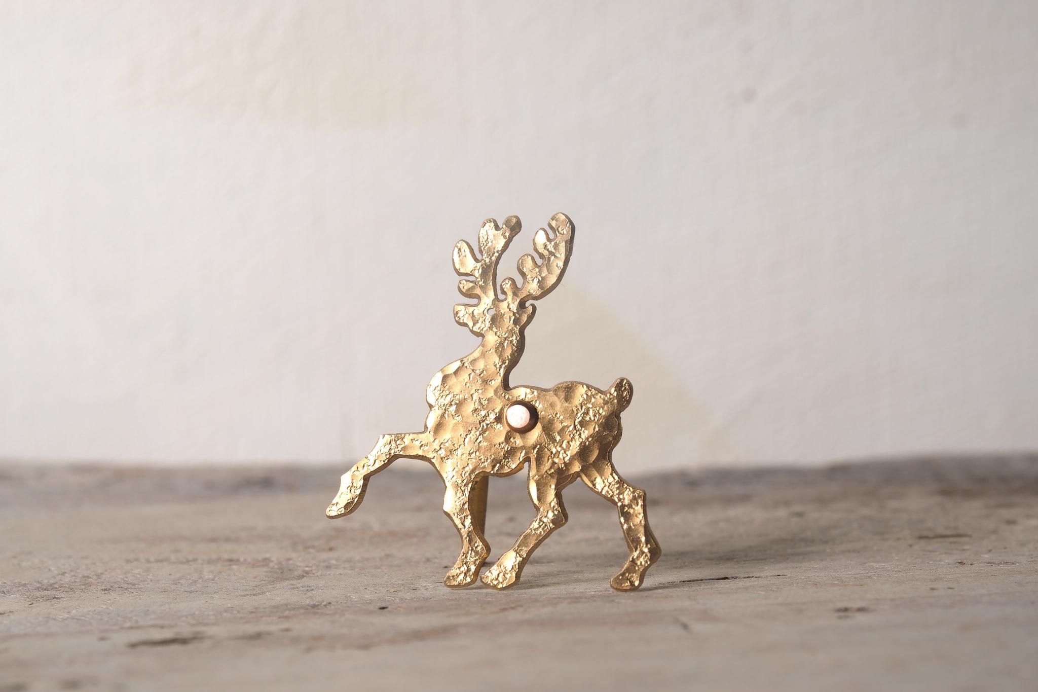 トナカイのブローチ