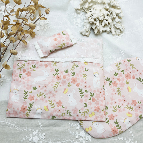 レミン&ソラン　おねんねクーファン　小物入れ　♡花柄×可愛い女の子♡　パネル生地 レミン&ソラン おねんねクーファン 小物入れ ♡花柄×可愛い女の子♡ パネル