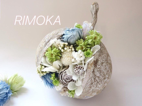 送料400円〜ブッダナッツアレンジ ブルーグリーン プリザーブド  