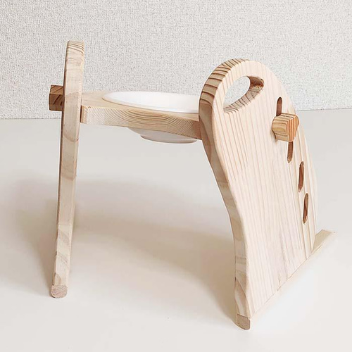 ペット用 フードテーブルセット Mサイズ シングル 【送料無料】傾斜