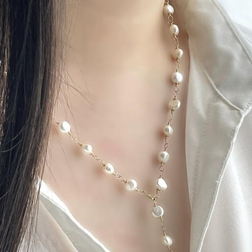 MIZUKI パール ロングネックレス14K MIZUKI ロングパールネックレス 福袋 ホワイトパールのロング