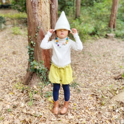 4年着れる草木染ウールのかぼちゃパンツ -大きくなるまで着られる服- 3枚目の画像