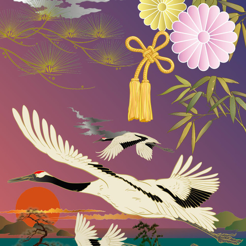 日本画 鶴と梅の風景 日本画 鶴と梅の風景 47d21e036fddaebfbad61763182b68