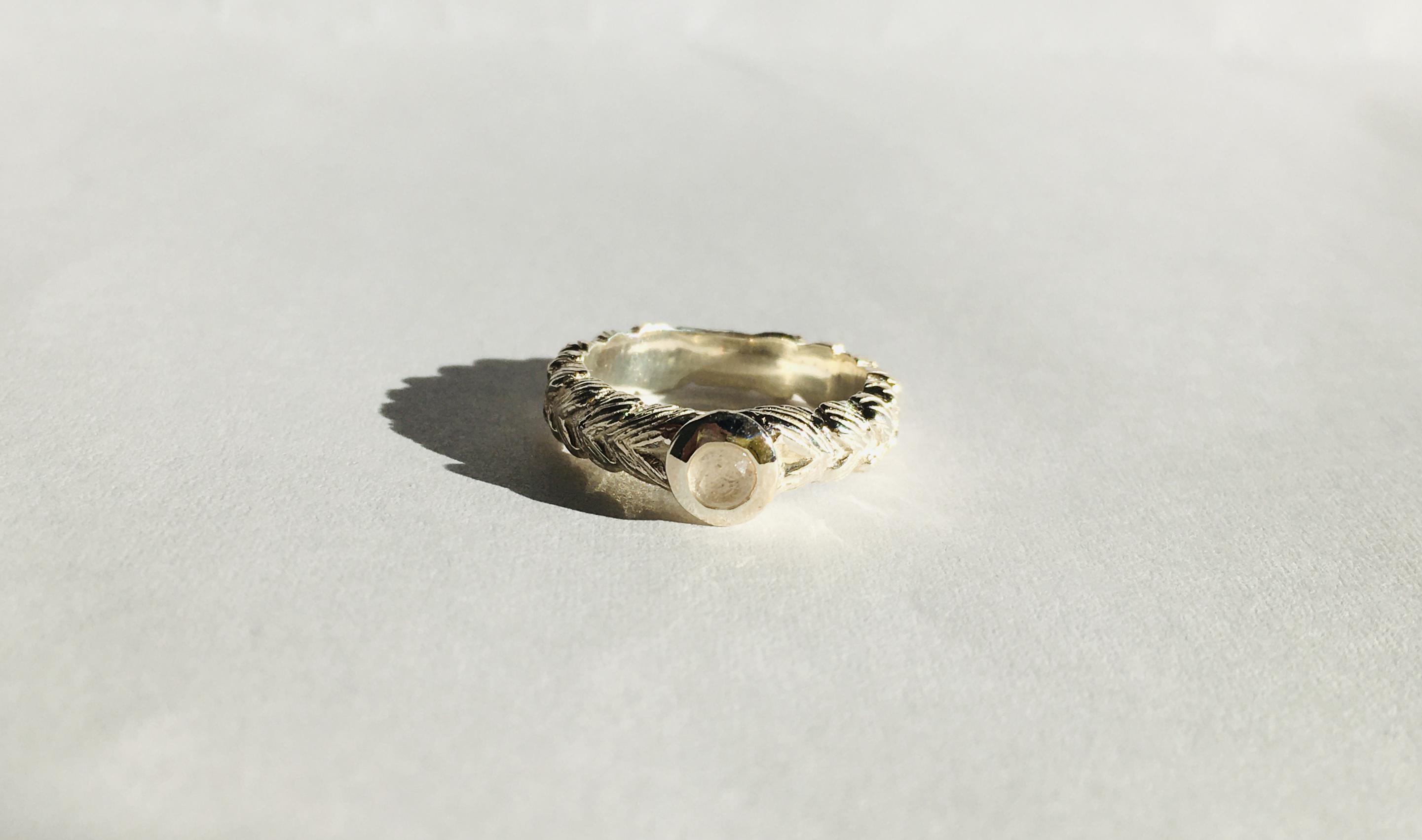 シトリン（天然石）のリング