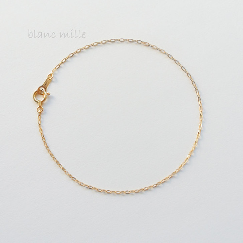 No.b-1.15-347○*K18シンプルブレスレット オーダー制作○*18金