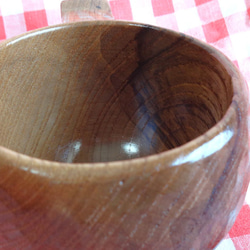 　キャンプに！ チシャの一木彫りコーヒーカップ 11枚目の画像
