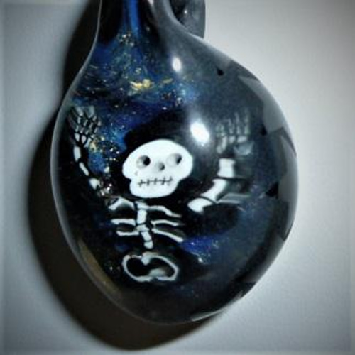 トンボ玉　洋書① ブルークリームソーダのかんざしA 一本簪 一本簪 とんぼ玉