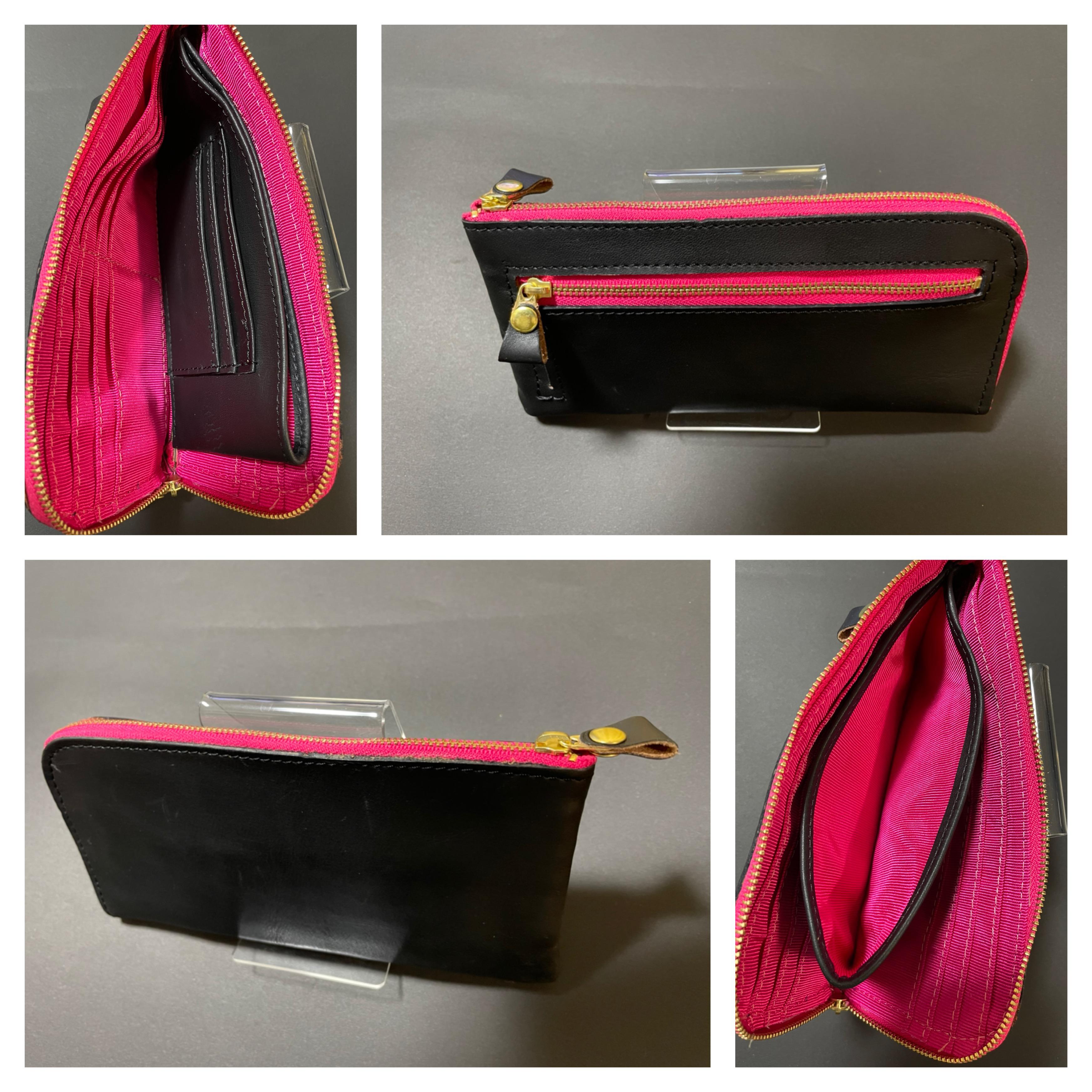 新品　本革長財布　ブラック