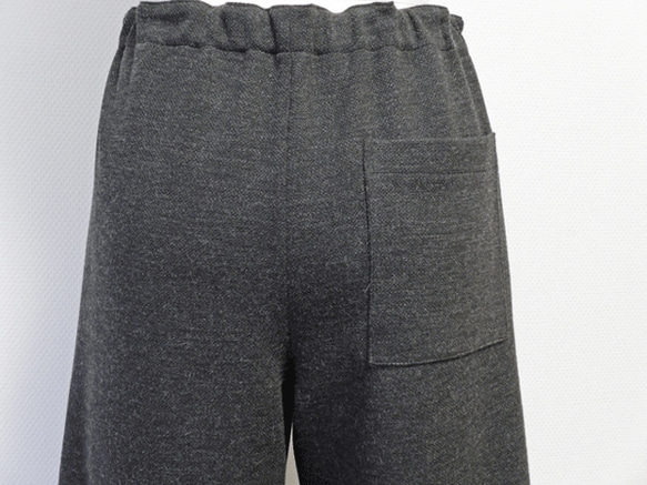 ガウチョパンツ　ブリスター　チャコールグレー　受注生産 6枚目の画像