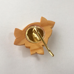 木製  椿の花のポニーフック 2枚目の画像
