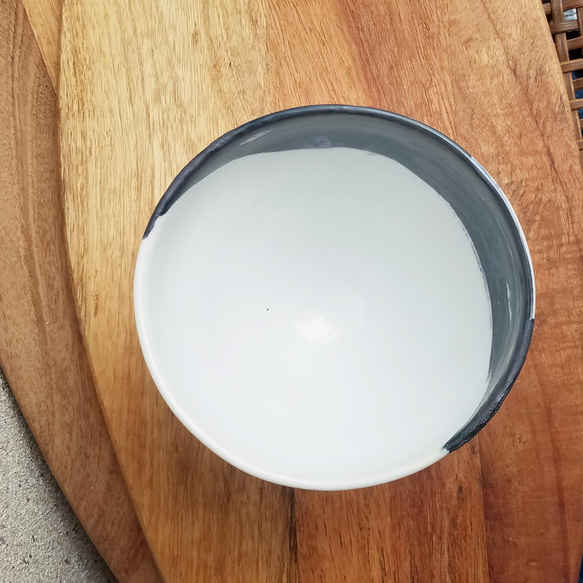 B級品特価★椀「ひと筆」美濃磁器　古代呉須【濃】+白マット　おうちごはん 煮物 丼物 セットでお得に！ 15枚目の画像