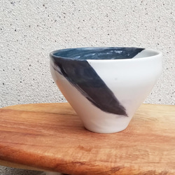 B級品特価★椀「ひと筆」美濃磁器　古代呉須【濃】+白マット　おうちごはん 煮物 丼物 セットでお得に！ 12枚目の画像
