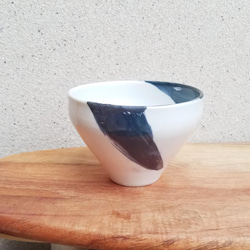 B級品特価★椀「ひと筆」美濃磁器　古代呉須【濃】+白マット　おうちごはん 煮物 丼物 セットでお得に！ 13枚目の画像