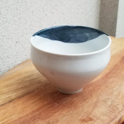 B級品特価★椀「ひと筆」美濃磁器　古代呉須【濃】+白マット　おうちごはん 煮物 丼物 セットでお得に！ 9枚目の画像