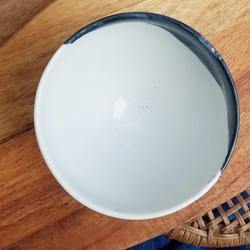 B級品特価★椀「ひと筆」美濃磁器　古代呉須【濃】+白マット　おうちごはん 煮物 丼物 セットでお得に！ 10枚目の画像