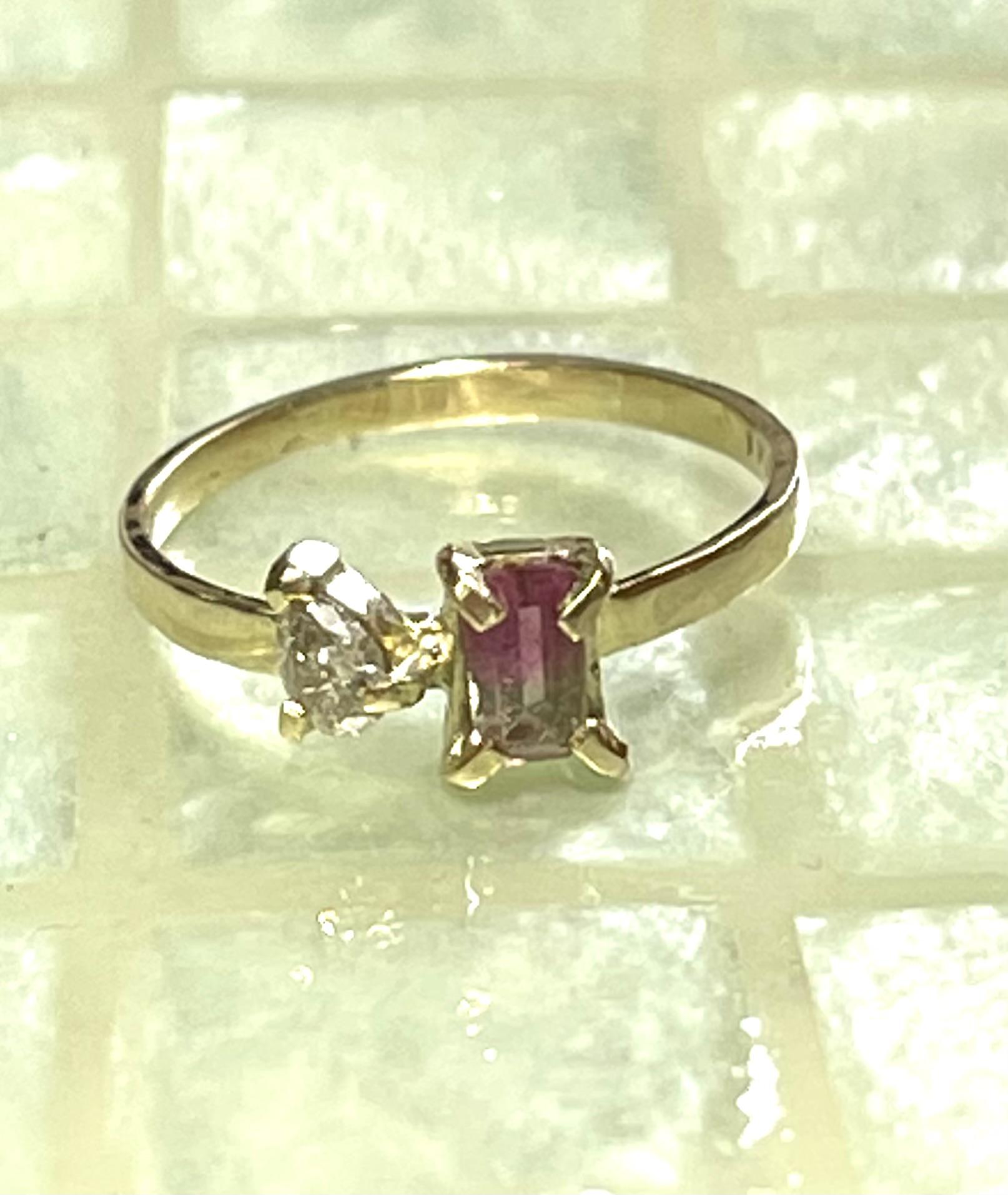 バイカラートルマリンリング