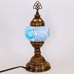 Turkish Mosaic lamp[Desk type]SMALL-Ice Blue *Free shipping 第2張的照片