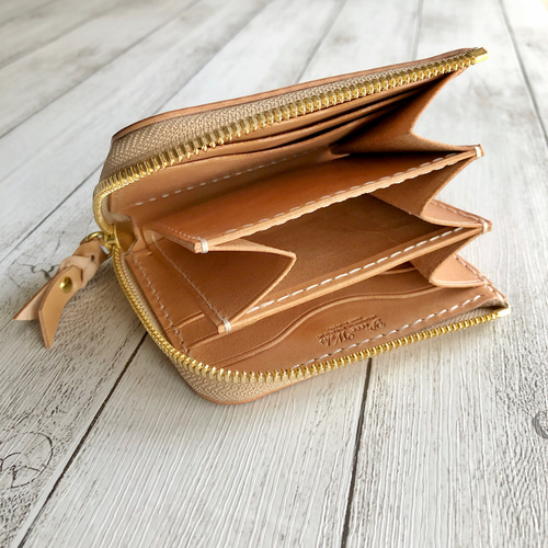 受注製作Horweenシェルコードバン バーボン L字ファスナーミニ