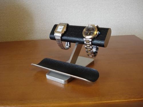 腕時計スタンド　ウォッチスタンド　腕時計スタンド 手作り　腕時計スタンド 自作　　ブラック時計スタンド　No.1165