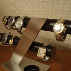 腕時計スタンド　ウォッチスタンド　腕時計スタンド 手作り　腕時計スタンド 　ブラック6～8本掛けデザイン腕時計スタンド 4枚目の画像
