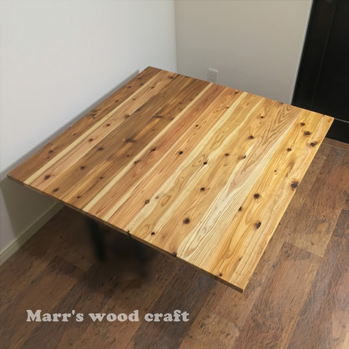 国産杉の無垢材こたつ天板 60x60cm 天然木 オイル仕上げ ナチュラル色