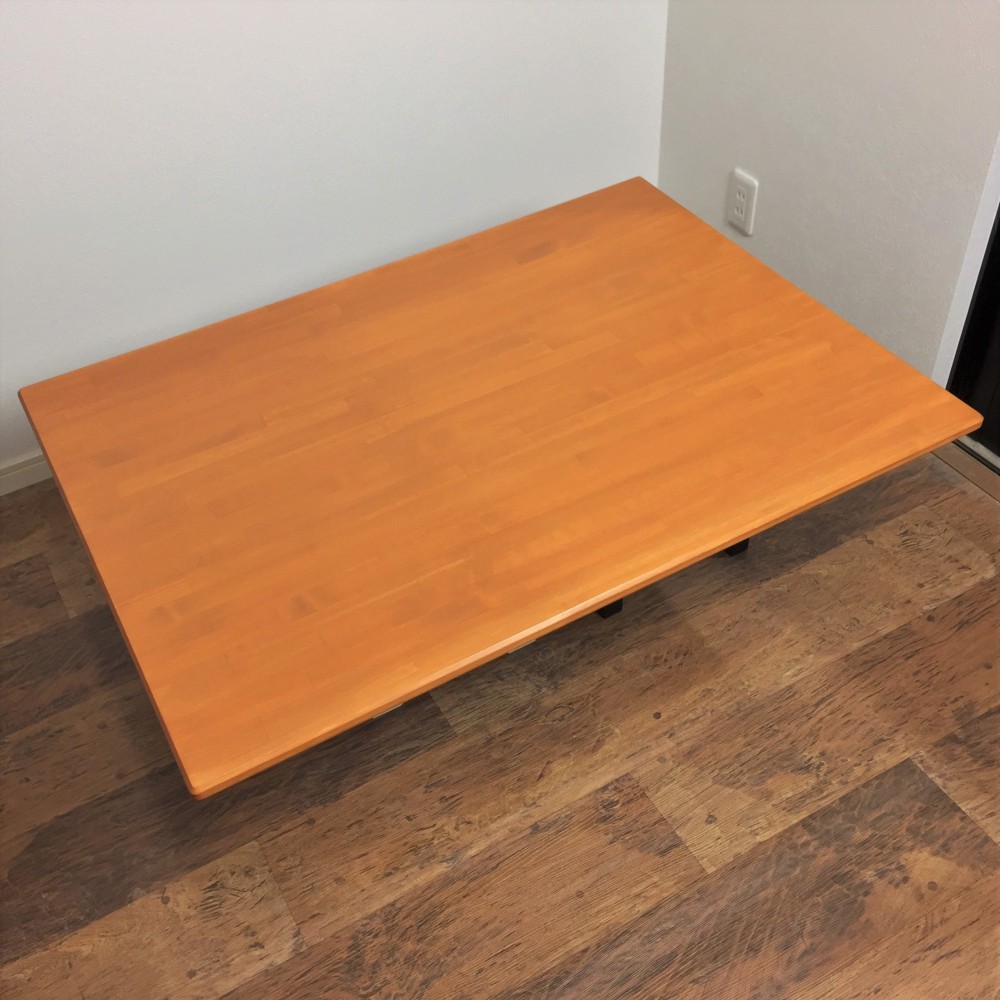 薄型こたつ天板　60ｘ60cm　ケヤキ色　ウレタン塗装　天然木　コタツ天板のみ 【オーダー可能】