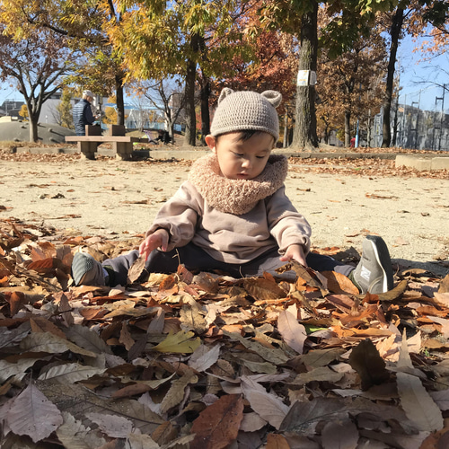 くま耳のどんぐり帽子【baby & kids】耳の形 version 帽子(ベビー