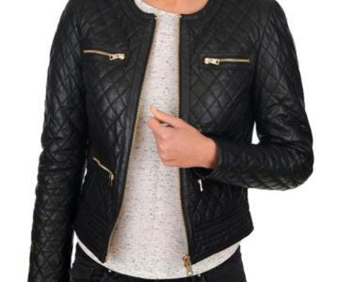 【美品】エンメティ　レザーキルティングジャケット　羊革 imgrc0102765879.jpg