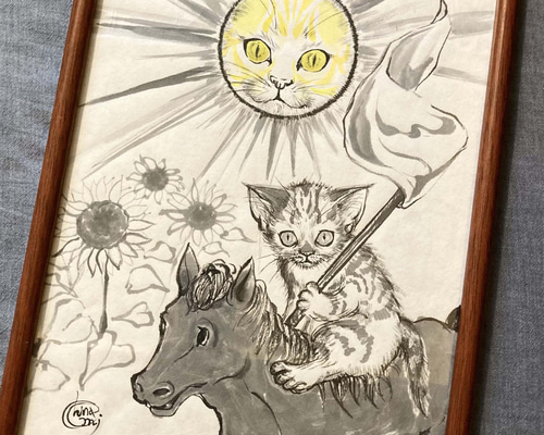 かんちゃん様 専用太陽 タロットカード 油絵 原画 手描き 油彩画