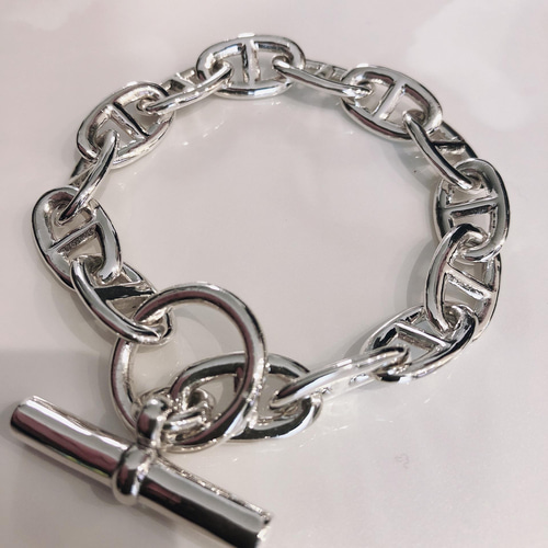 MMサイズアンカーチェーン22cm☆シェーヌダンクル16コマ☆シルバー925