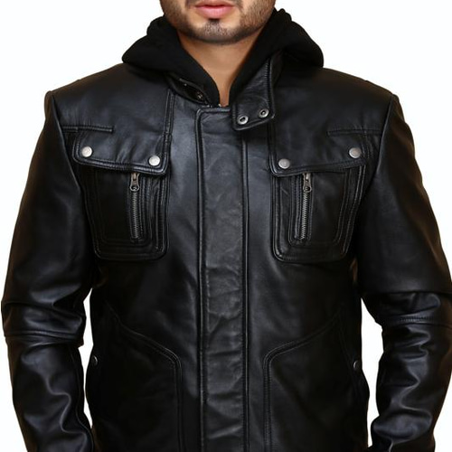 羊革ライダーパーカー ジャケット Sheep Leather Rider Hooded Jacket 