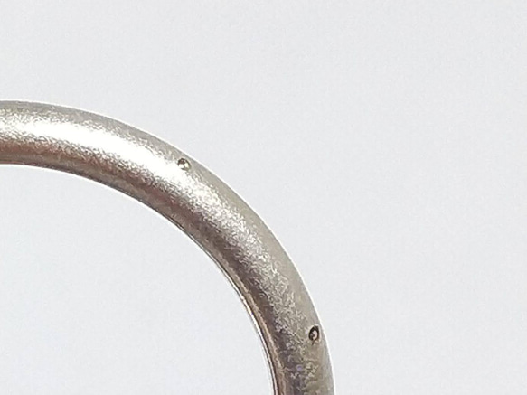 2.5mm丸線 シトシト 雨の 雨粒 梨地 シルバーリング　silver950 8枚目の画像