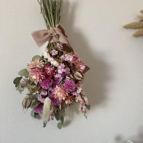 ピンクのスワッグ2点 専用出品 ピンクのスワッグ2点 専用出品 ドライ