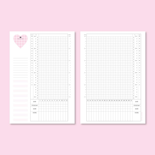 基礎体温表（6穴リフィル） 雑貨・その他 Satomi Journal 通販