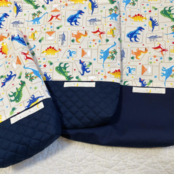 送料無料【入園・入学グッズ】恐竜3点セット⭐︎ レッスンバック シューズケース 上履き袋 お着替え袋　ダイナソー 12枚目の画像