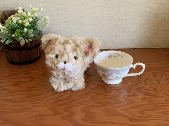 もふもふネコちゃんあみぐるみ (白茶・大) 5枚目の画像