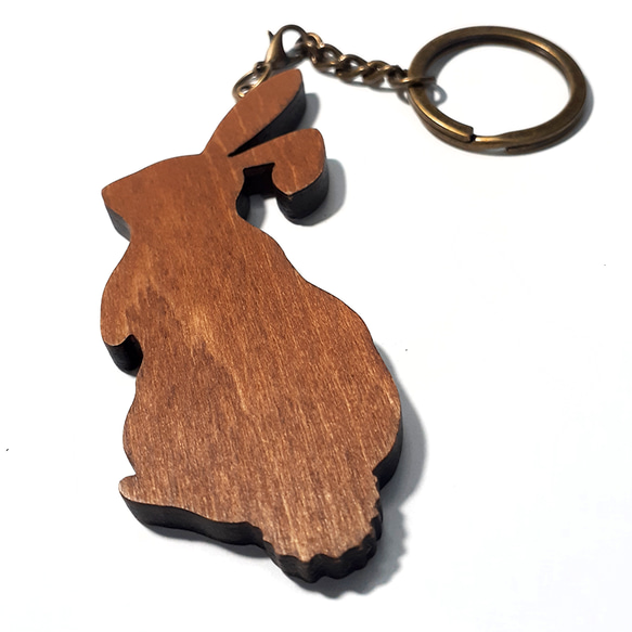 手工木作鑰匙圈 / 磁貼 [ 生肖_月兔 ] 第4張的照片