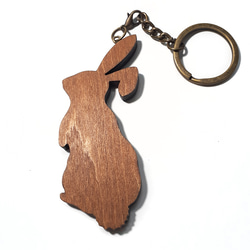 手工木作鑰匙圈 / 磁貼 [ 生肖_月兔 ] 第5張的照片