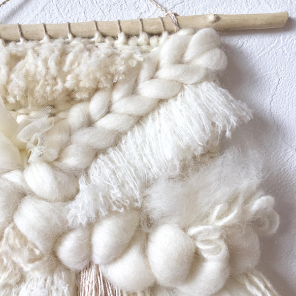 [獨一無二] 漂流木編織掛毯“牛奶色掛毯。 n.” 第2張的照片