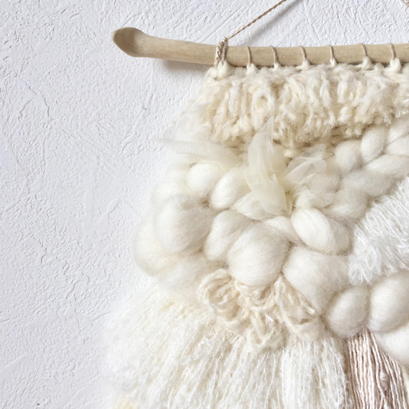 [獨一無二] 漂流木編織掛毯“牛奶色掛毯。 n.” 第3張的照片