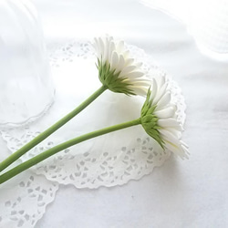 《定做》❁乳白色粘土花非洲菊2件套、室內花、花瓶❁ 第11張的照片