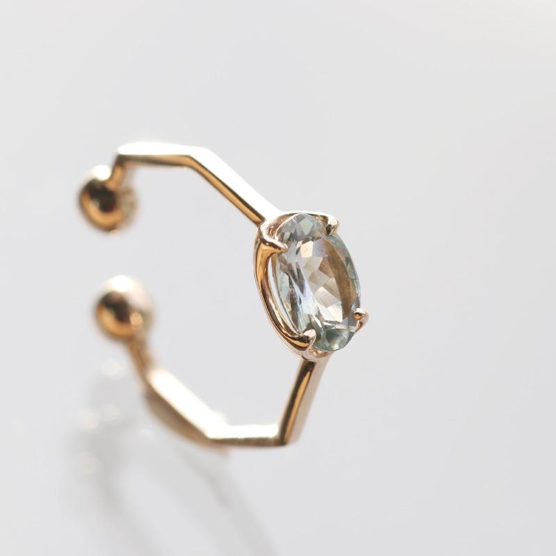 【受注制作】ゾイサイトのイヤーカフ