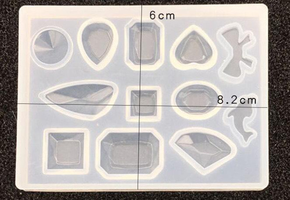 248 シリコンモールド ミニ宝石 12種 2枚目の画像