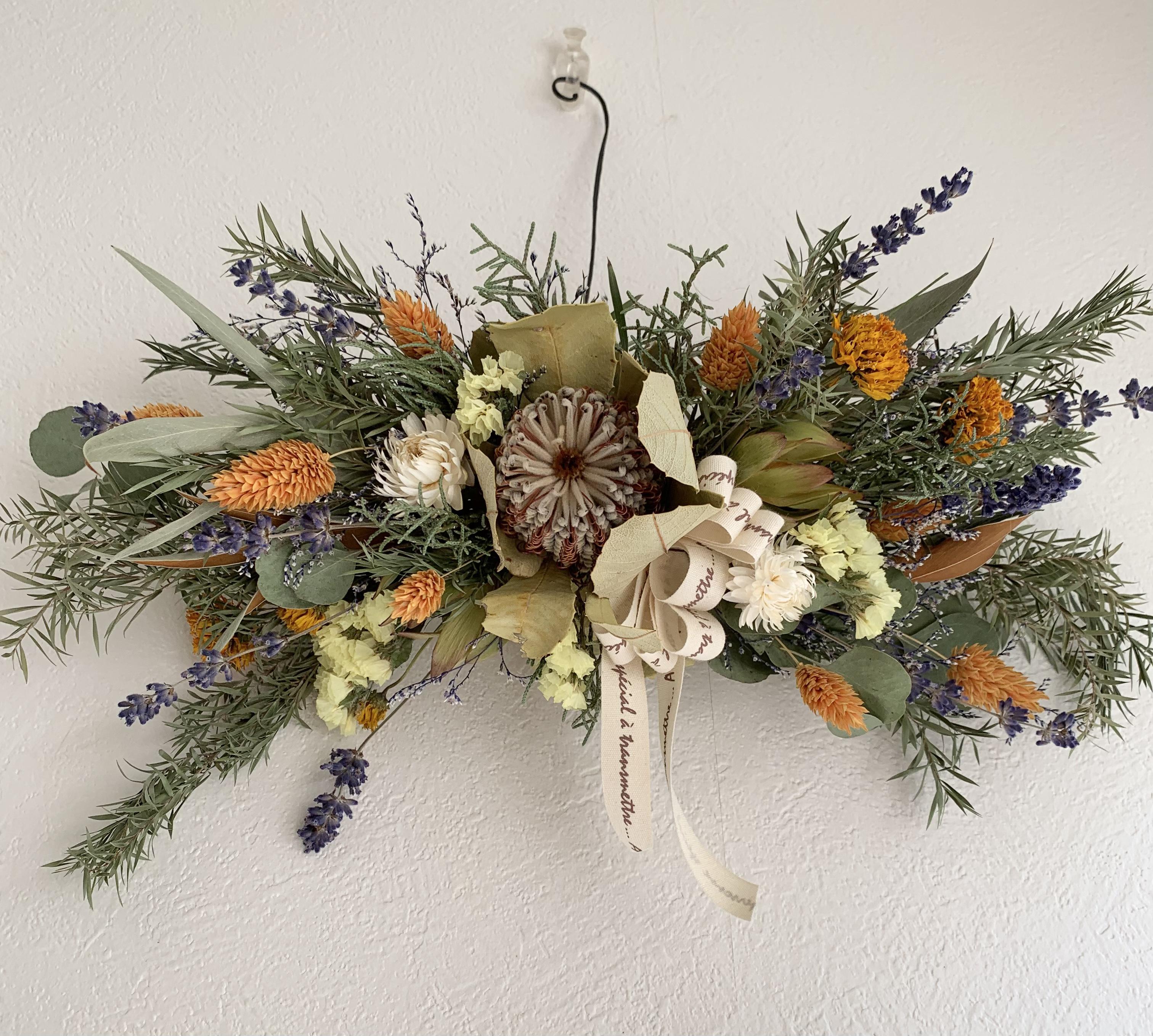 ドライフラワー✩.*˚横長スワッグ ドライフラワー はないろ工房blossom  