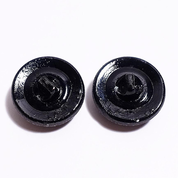 No.182 西ドイツ ヴィンテージ ガラスボタン 18mm 2個セット 2枚目の画像