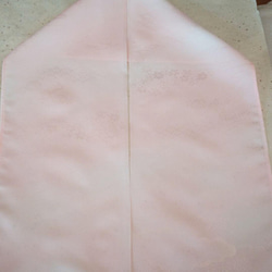【送料無料】ポリエステル半衿　三つ折り縫い始末 ピンク地ぼかし　着付け小物 3枚目の画像