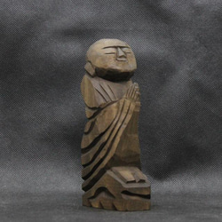 円空仏　仏像　木彫り 仏像 円空仏 木彫 善財童子（自刻像 16cm 着色 jk2426） 彫刻 円